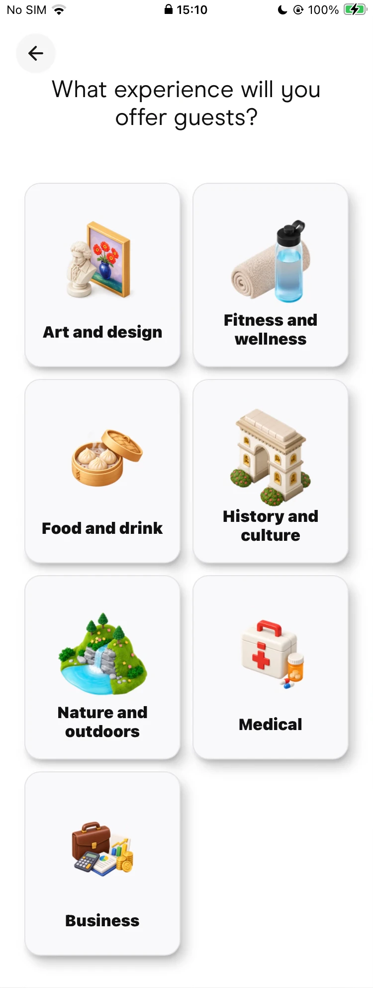Cpal’s seven experience categories, including food, culture, art and nature